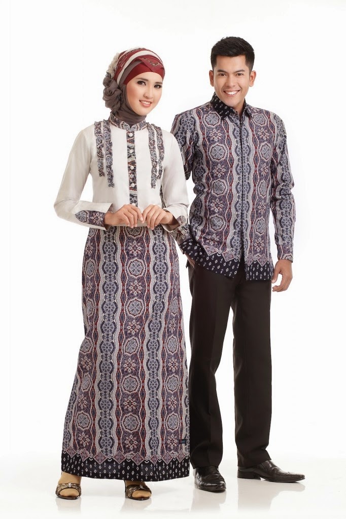 Foto koleksi model baju  batik pria dan wanita couple  unik 