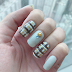 Blue Plaid Nails