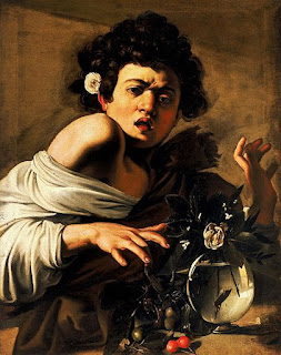 Caravaggio, "Muchacho mordido por un lagarto"