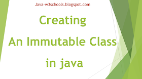 How to Create An Immutable Class in java?