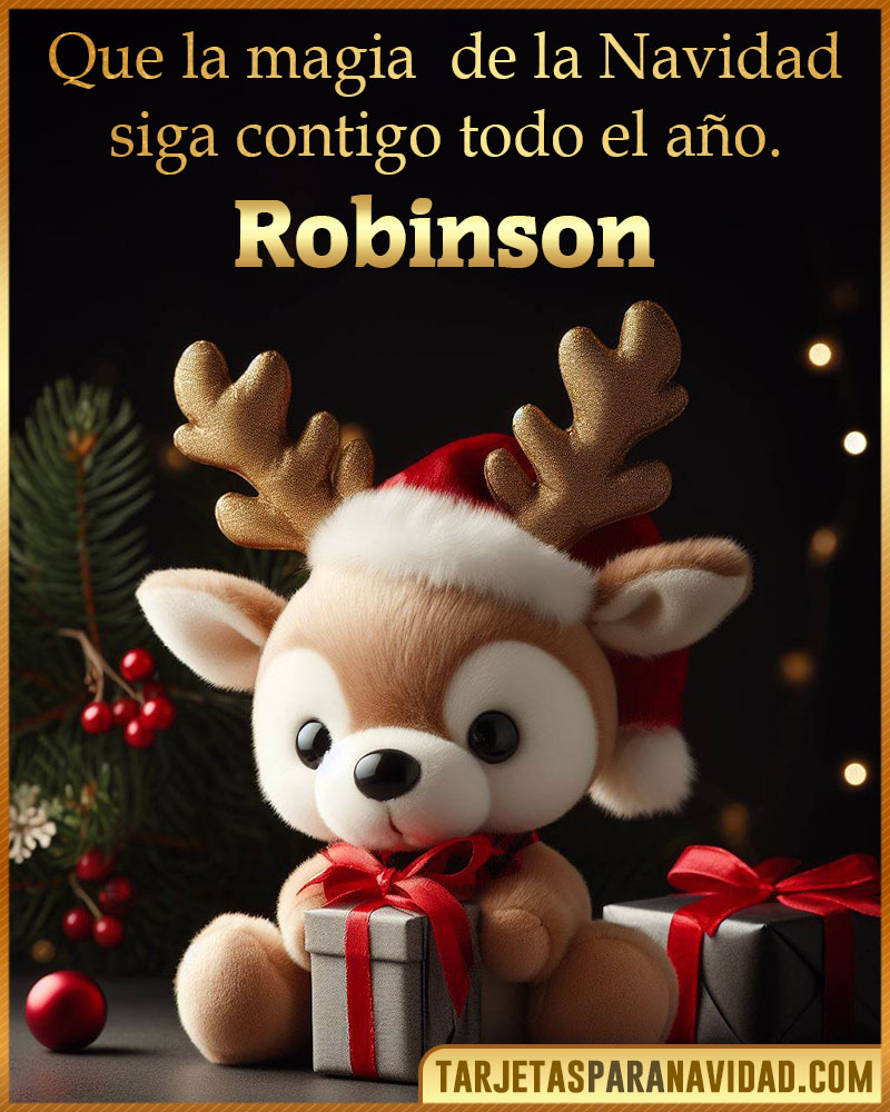 Felicitaciones de Navidad originales para Robinson