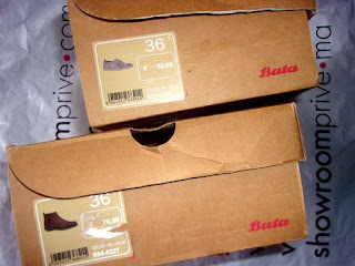 Caixas de sapatos da marca Bata