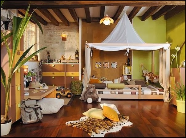 jungle themed wild animals - jungle animals wild safari bedroom ideas ...