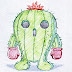 a giant Haniwa-faced cactus