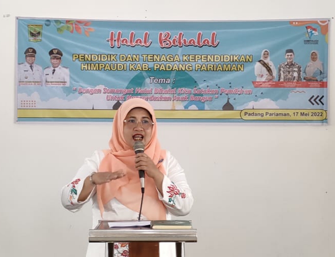Halal Bi Halal HIMPAUDI, Yusrita Suhatri Bur :  Tugas Guru PAUD itu Berat