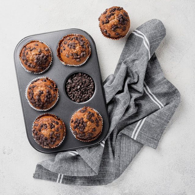 Muffin con gocce di cioccolato