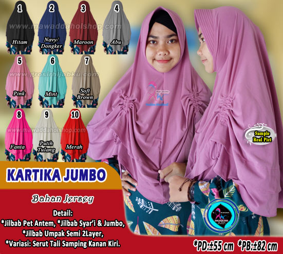  Jilbab bergo jumbo model serut samping kiri dan kanan 