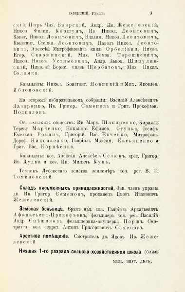 Адрес календарь Справочная книжка Полтавской губернии 1904 год