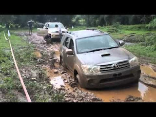 Toyota off road in thailand in 2005 using toyota fortuner 