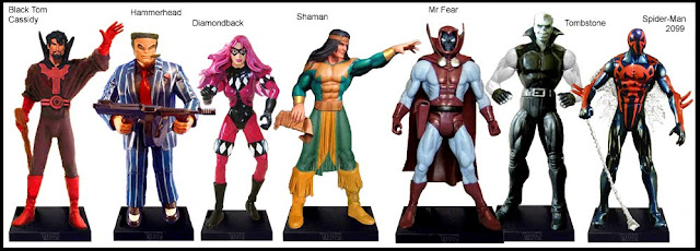 <b>Wave 21</b>: B.T. Cassidy, Hammerhead, Diamondback, Shaman, Mr Fear, Tombstones, Spider-Man 2099