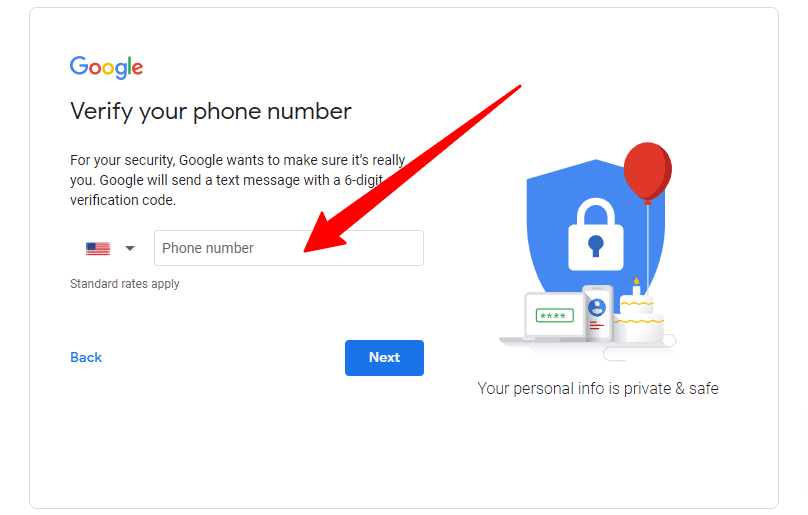 How to make new gmail account step 4