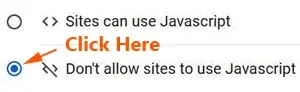 how to disable Javascript Google Chrome