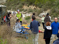 El tercer avituallament a la llera del Torrent de les Fonts