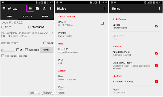 Setting bitvise eproxy