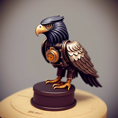 Steampunk Eagle Statue Miniature 3D amazingwallpapersa blogspot com (4)