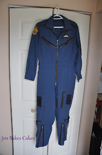 flight suit cake