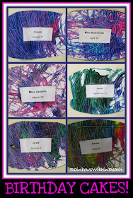 photo of: Preschool Art project for Birthdays (Birthday RoundUP via RainbowsWIthinReach)