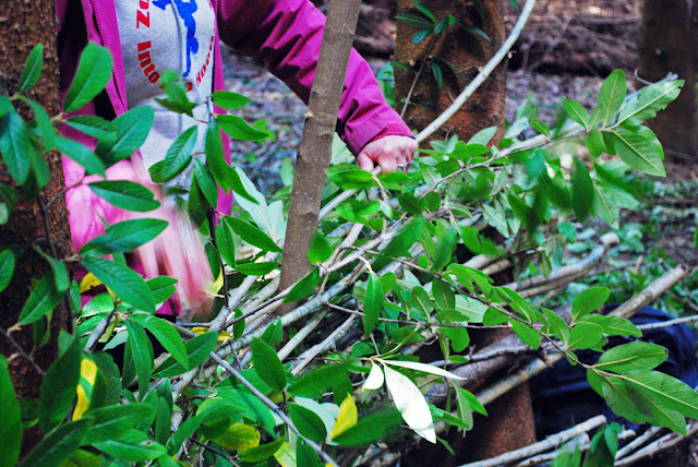 Branching Out Aberdeen - ecotherapy - weaving hurdles