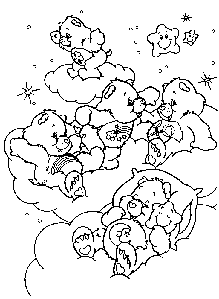 Desenhos dos Ursinhos Carinhosos para Colorir e Imprimir