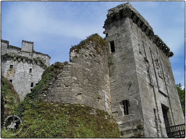 ELVEN (56) - Château-fort de Largoët : Ensemble et porterie