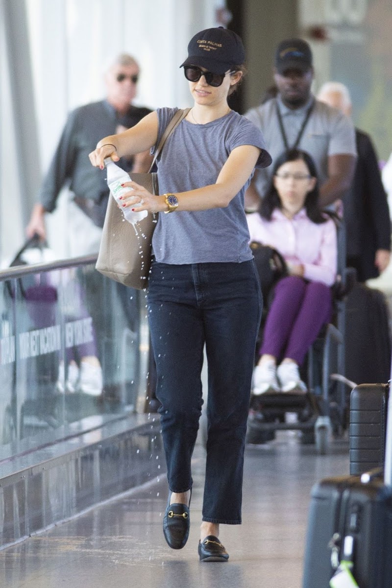 Emmy Rossum Clicks at JFK Airport in New York 4 Sep-2019