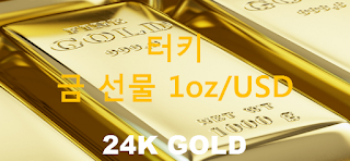 오늘 터키 금 선물 시세 : 24K 순금 1 온스 (1oz) 달러 시세 실시간 그래프 (1oz/USD 달러, BIST 이스탄불 증권거래소)