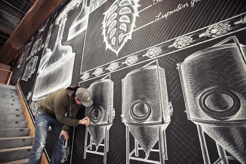 Chalk Art in Bar