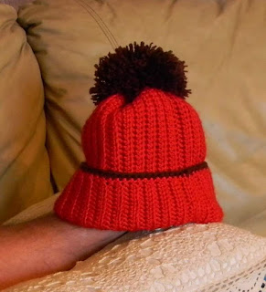 Free crochet pattern:  Easy Ribbed Beanie Hat