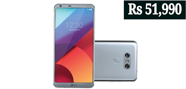 LG G6 specifications,features and price launched in India. 5.7-Inch QHD display,Android 7.0 Nougat operating system,4GB of RAM,32GB of ROM,13-Megapixels dual rear cameras and 3,300mAh battery with voLTE support for Rs 51,990