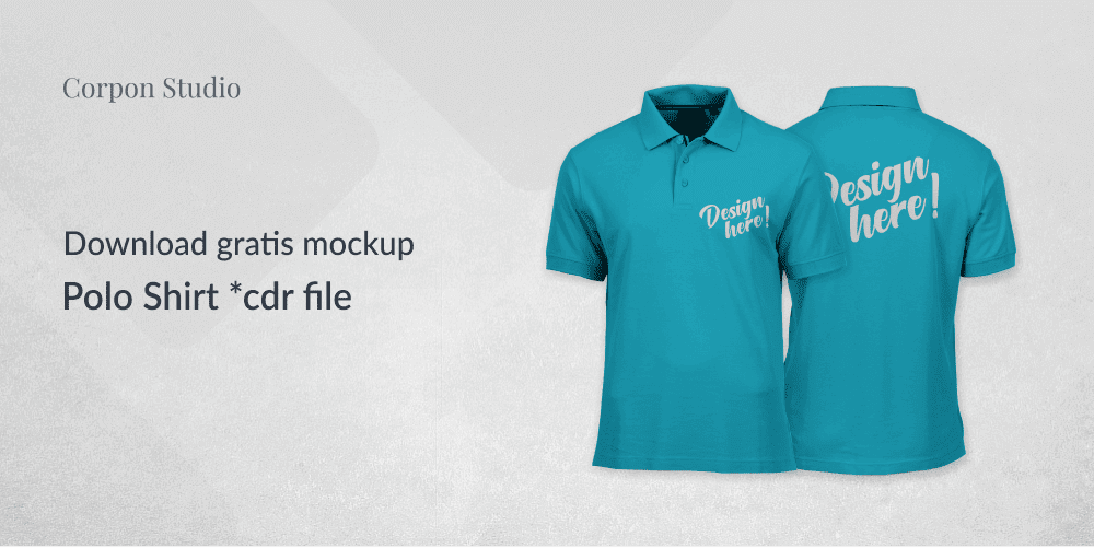 Download Download Mockup Polo Shirt CDR Version - Jago Desain