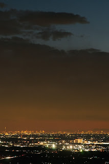 筑波山朝日峠からの夕景