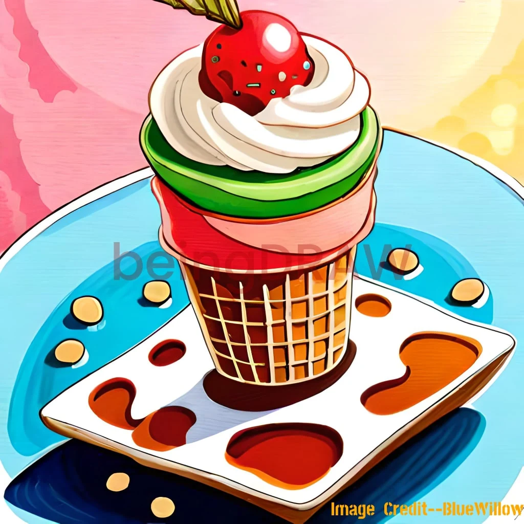 ice cream drawing for kids