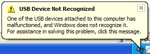 USB Device Not Recognized