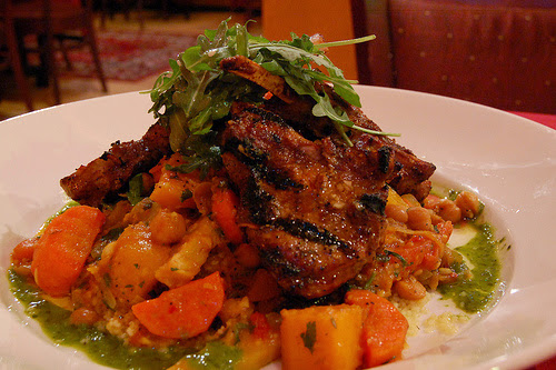 couscous kabyle au mouton (agneau), cardons, navets, pois chiches, carottes (Algérie)