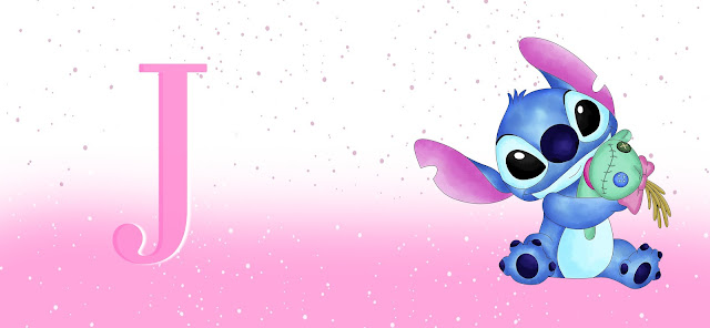 Stitch com letra J