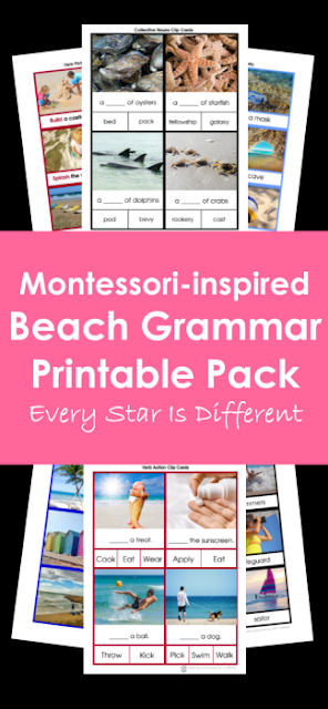 Montessori-inspired Beach Grammar Printable Pack