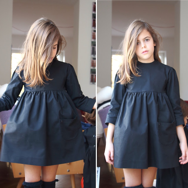 vestido negro pique kleid mädchen pique