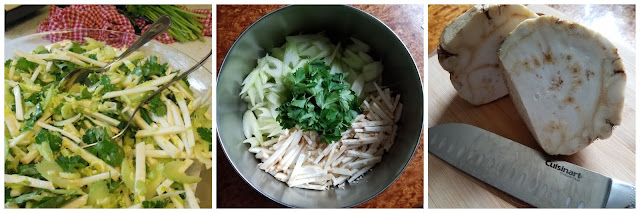 Root and Stem Salad, a delicious celery salad in a lemon horseradish vinaigrette.