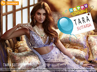 bestie birthday wishes for your loving actress tara sutaria [sitting on couch]