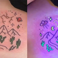 Tatuajes con pigmentos fluorescentes
