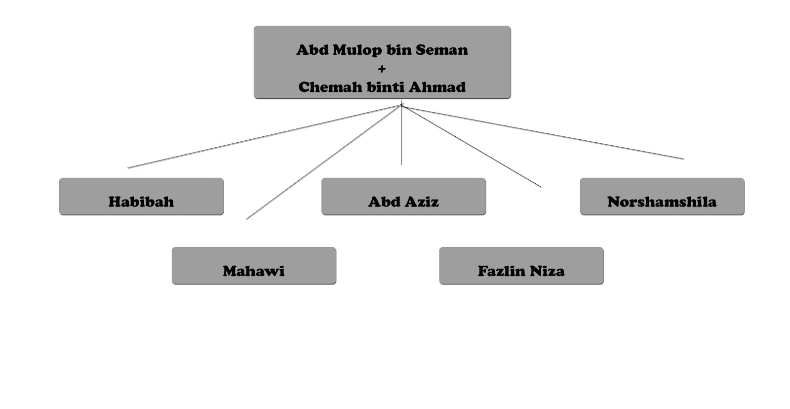 Keluargaku: Carta Salasilah Keluarga Mama Saya