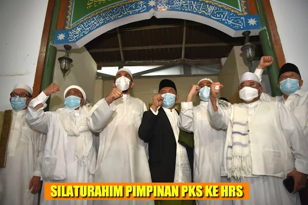Para pimpinan PKS bersilaturahim dengan Habib Rizieq yang baru saja kembali ke Tanah Air d PKS Tegaskan Akan Bersinergi dengan Habib Rizieq