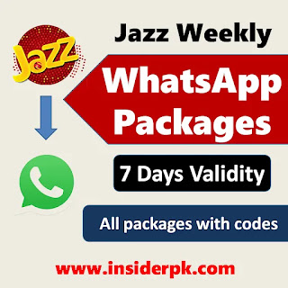 jazz weekly whatsapp packages 2023 code