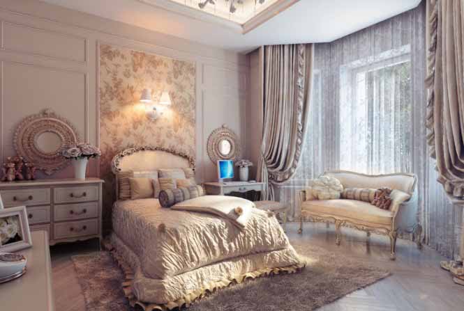  Kamar  tidur yang indah  Bergaya Tradisional Elegance 