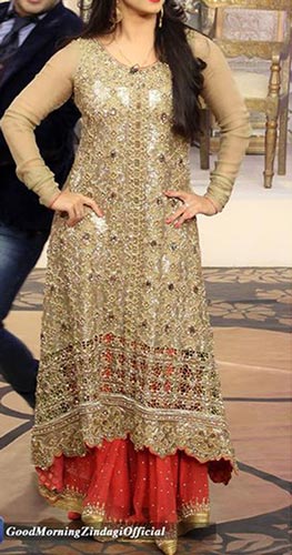 Tail style gown for girls new fashion in Pakistan 2016