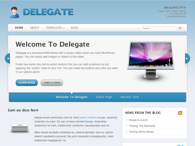 Delegate Wordpress Theme by Woothemes Free Download.