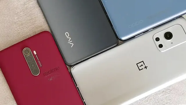 smartphone oppo, oneplus, realme