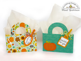 Doodlebug Design Thankful For You Party Favor Treat Bags by Mendi Yoshikawa