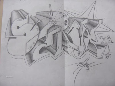 graffiti alphabet sketches