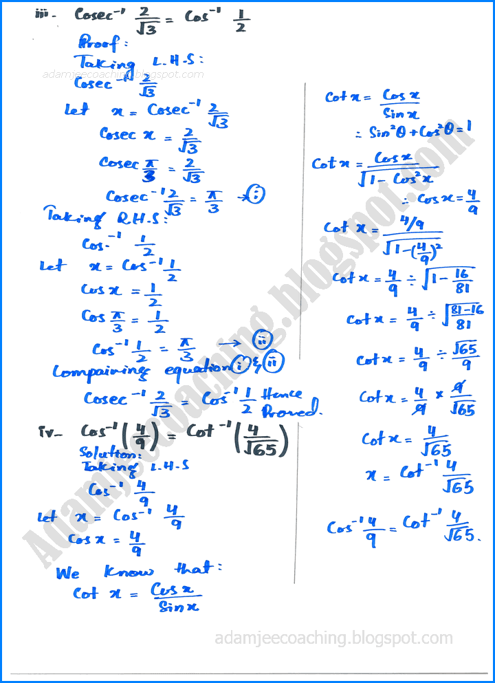 graphs-of-trigonometric-and-inverse-trigonometric-functions-exercise-12-4-mathematics-11th